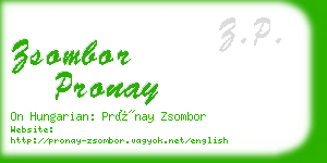 zsombor pronay business card